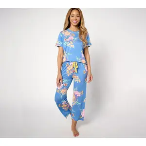 P.J. Salvage x Cozy Zoe Jersey Printed Cropped Pajama Set