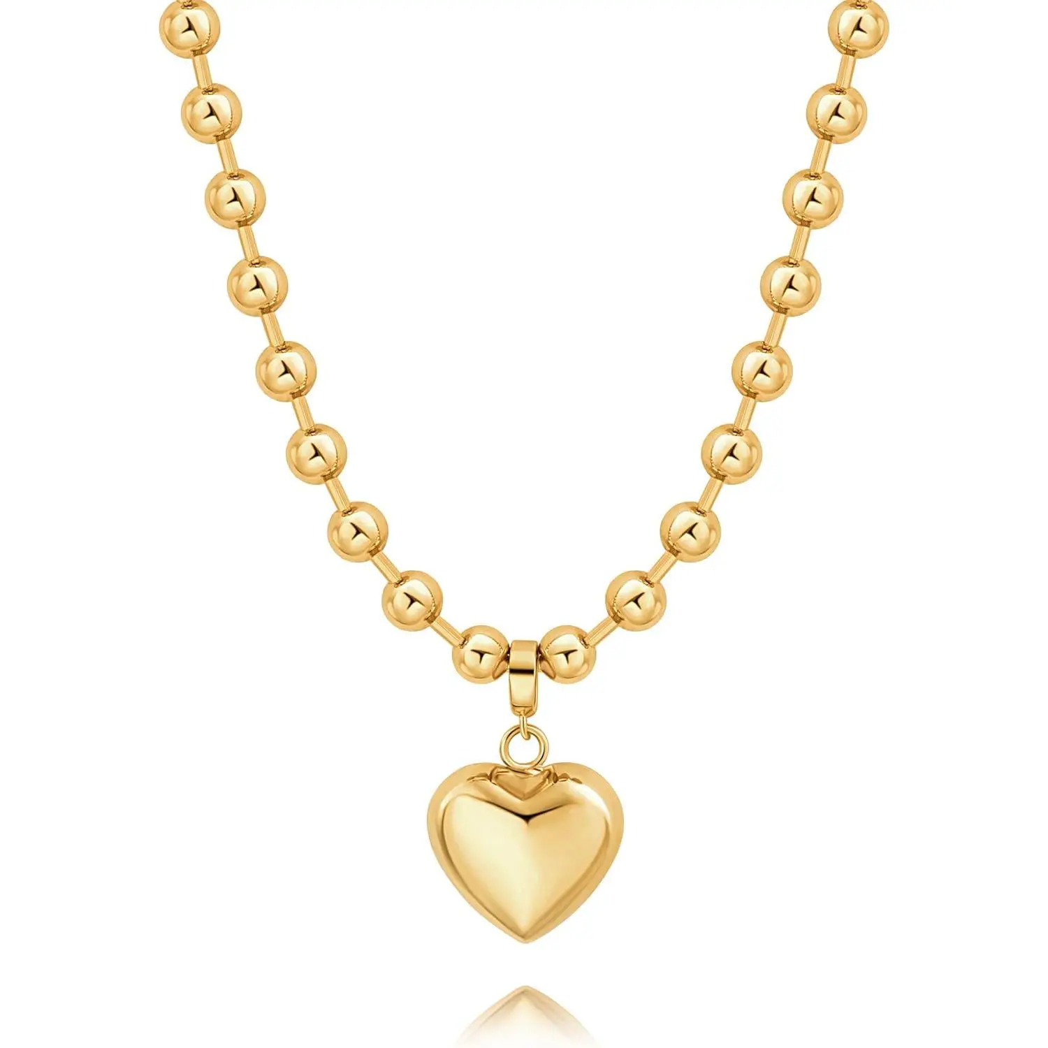 K Gold Plated Pendant Necklace Medallion Coin Heart Y Shaped Chain Toggle Necklace for Women Jewelry