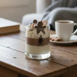 Gingerbread Man Candle Perfect for Holidays with Festive Design and Rich Scent Decor Ornaments Decoration Perfume Aroma Scented