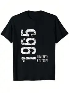 7.5oz T-Shirt, 1965 Limited Edition Print, Casual Round Neck, Regular Fit, Medium Stretch, Short Sleeve, All Season