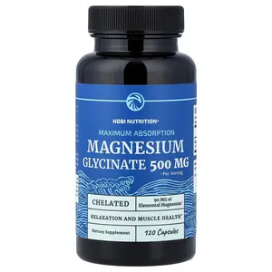 Nobi Nutrition Magnesium Glycinate, Maximum Absorption, 120 Capsules (250 mg per Capsule)