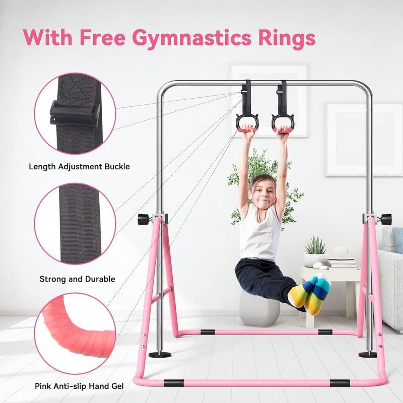 Gymnastics Bar for , Adjustable Height Gymnastic Horizontal Bars,Junior  Bar  Folding  Monkey Bars for  Using