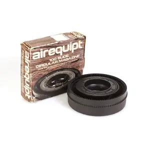 Airequipt Circular Magazine Carousel Vintage Holds 100 2x2 Inch Slides