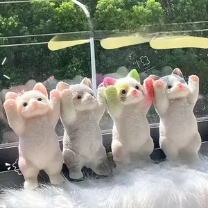 TPR Material Handmade Kitten Pinch and Squeeze Stress Relief Toy for Girls - Plush Doll Simulated Cat Pinch - New Year Gift for Friends and Family