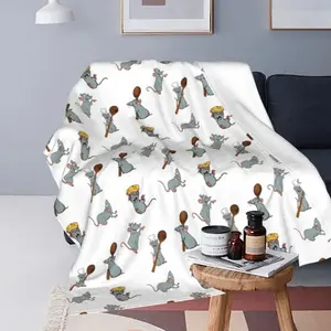 Remy Ratatouille Pack Blanket Soft Warm Flannel Throw Blanket Bedspread for Bed Living room Picnic Travel Home Sofa