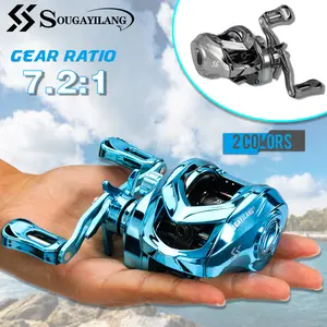 Sougayilang Baitcasting Reel 7.2:1 Gear Ratio with Magnetic Braking System, Single Piece Fishing Reel Outdoor Sports Fishing Products