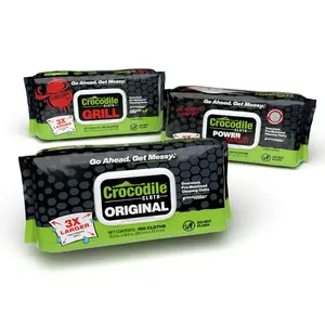 Best Sellers Bundle - Crocodile Cloth Original (100 Count), PowerSCRUB (80 Count), and Grill (80 Count) Cleaning Wipes - Industrial Heavy-Duty Cleaning Wipes - Best Selling Cleaning Cloths