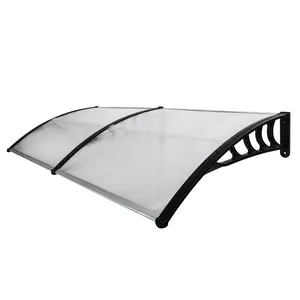 Patio Door Window Awning Canopy, Polycarbonate Cover Front Door Outdoor Patio Awning Canopy UV Rain Snow Protection Hollow Sheet