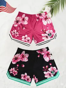 Baseball Lifestyle 101 Cherry Blossoms Youth Court Shorts –Summer Athletic Mesh Shorts | Fun Baseball Streetwear Performance Shorts