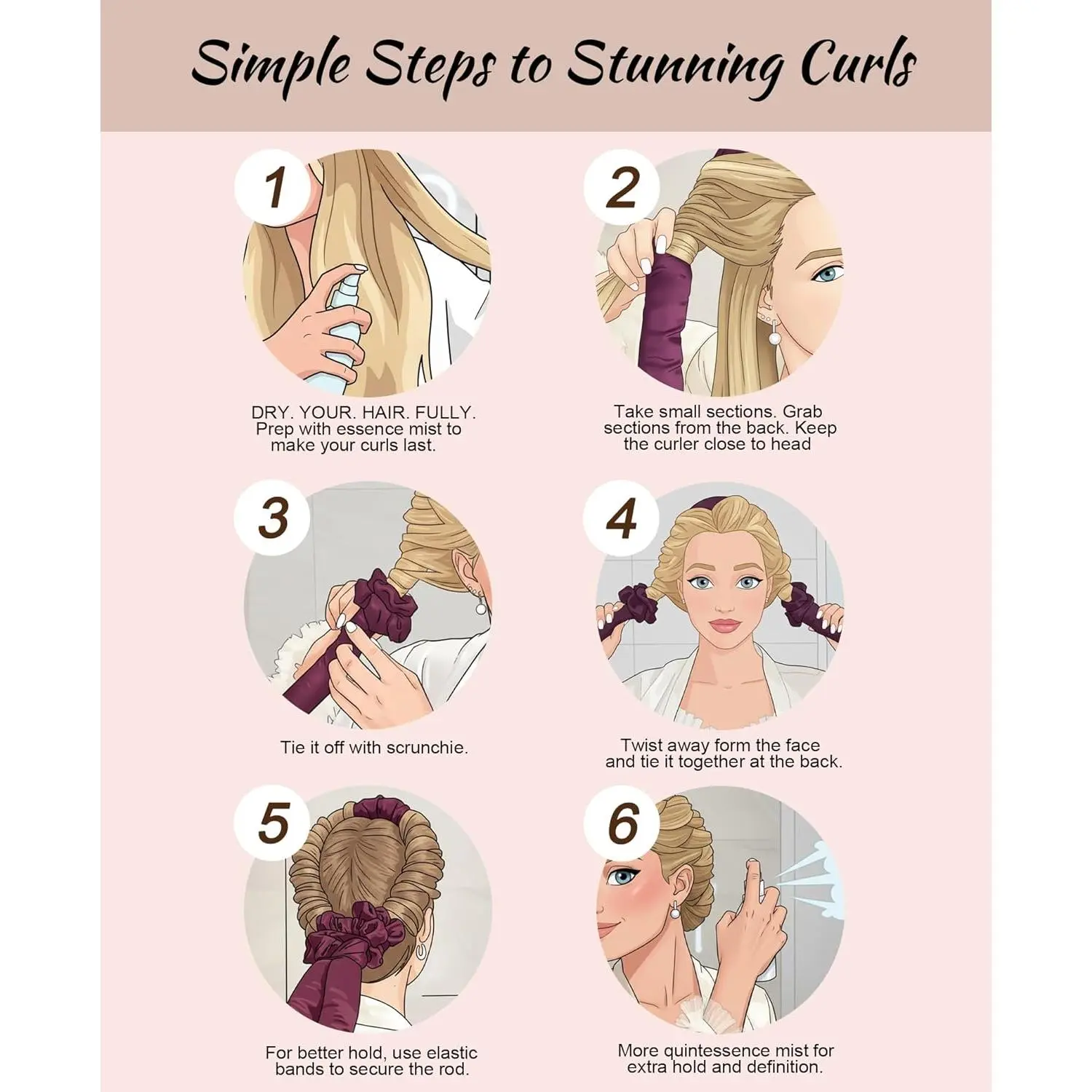 Heatless Curls Overnight Hair Curler to Sleep In Soft Large Jumbo Hair Rollers Flexi Rods for Long Hair Blowout Look Big Curl, No Heat Overnight Curls Satin Heatless Curling Rod Set with Claw Clip Heatless Curls Overnight Hair Curler to Sleep In Soft Large Jumbo Hair Rollers Flexi Rods for Long Hair Blowout Look Big Curl, No Heat Overnight Curls Satin Heatless Curling Rod Set with Claw Clip