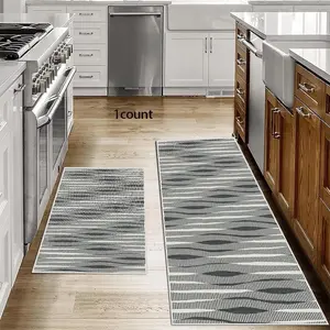Modern Striped Pattern Kitchen Mat, 1 Count Non-slip Kitchen Rug, Rectangle Home Decor Floor Mat for Kitchen Living Room Bedroom