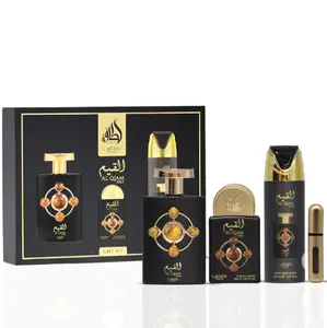 Lattafa Pride Al Qiam Gold 3.4OZ Unisex 3 Piece Gift Set
