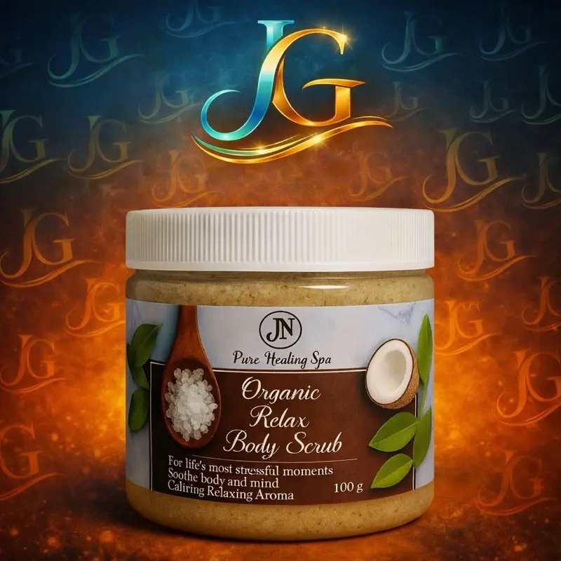 Pure Healing Spa Organic Relax Body Scrub for Smooth Radiant Skin Soothing Calming Aroma 100g Pure Body Scrub – 100g
