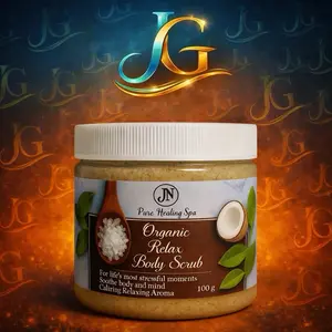 Pure Healing Spa Organic Relax Body Scrub for Smooth Radiant Skin Soothing Calming Aroma 100g Pure Body Scrub – 100g