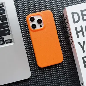 Soft Leather Texture Phone Case Protector for iPhone 17-14 Series, Elastic Anti-Drop Shockproof Protection, Simple Solid Color, Unique Design