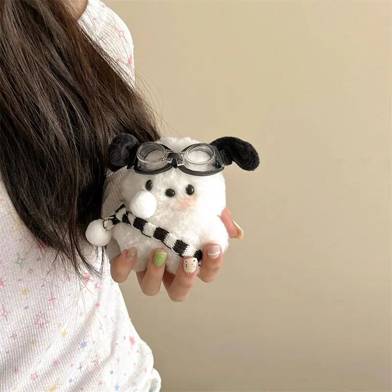 Warm Winter Plush Dog Earphone Protective Cover for AirPods 1 2 3 4 Pro Pro2 Pro3 Headphone Storage Headphone Accessories Audio Accessory