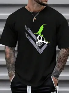 Men's Metals Mulisha Murk T-Shirt - Streetwear Tee, Short Sleeve Round Neck Casual Shirt with Single-Sided Print, Machine Washable Suitable for Fans, Birthdays and Gifts, Comfortable Casual Attire for Parties & Outfits