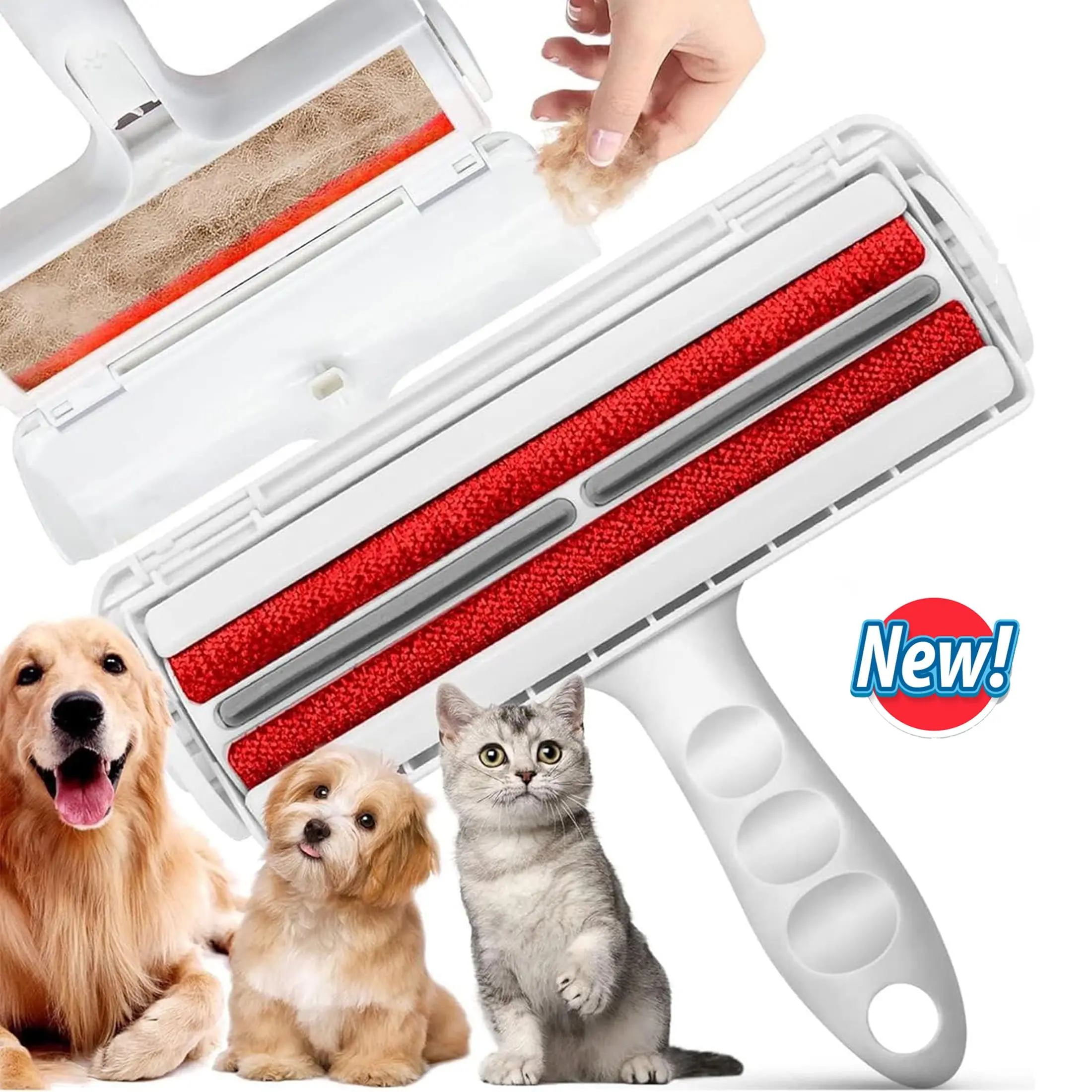 LEXLIFE Lint Brush Roller, Reusable Cat and Dog Hair Remover for Furniture, Couch, Carpet, Car Seats and Bedding, Lint Roller for Pet Hair LEXLIFE