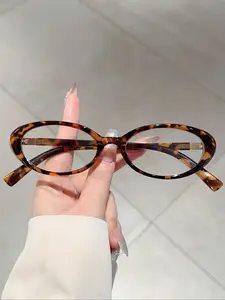 Women's New Vintage Eyeglasses Multicolor Full Frame Oval Elegant Casual Glasses for Daily Wear, Stylish and Comfortable