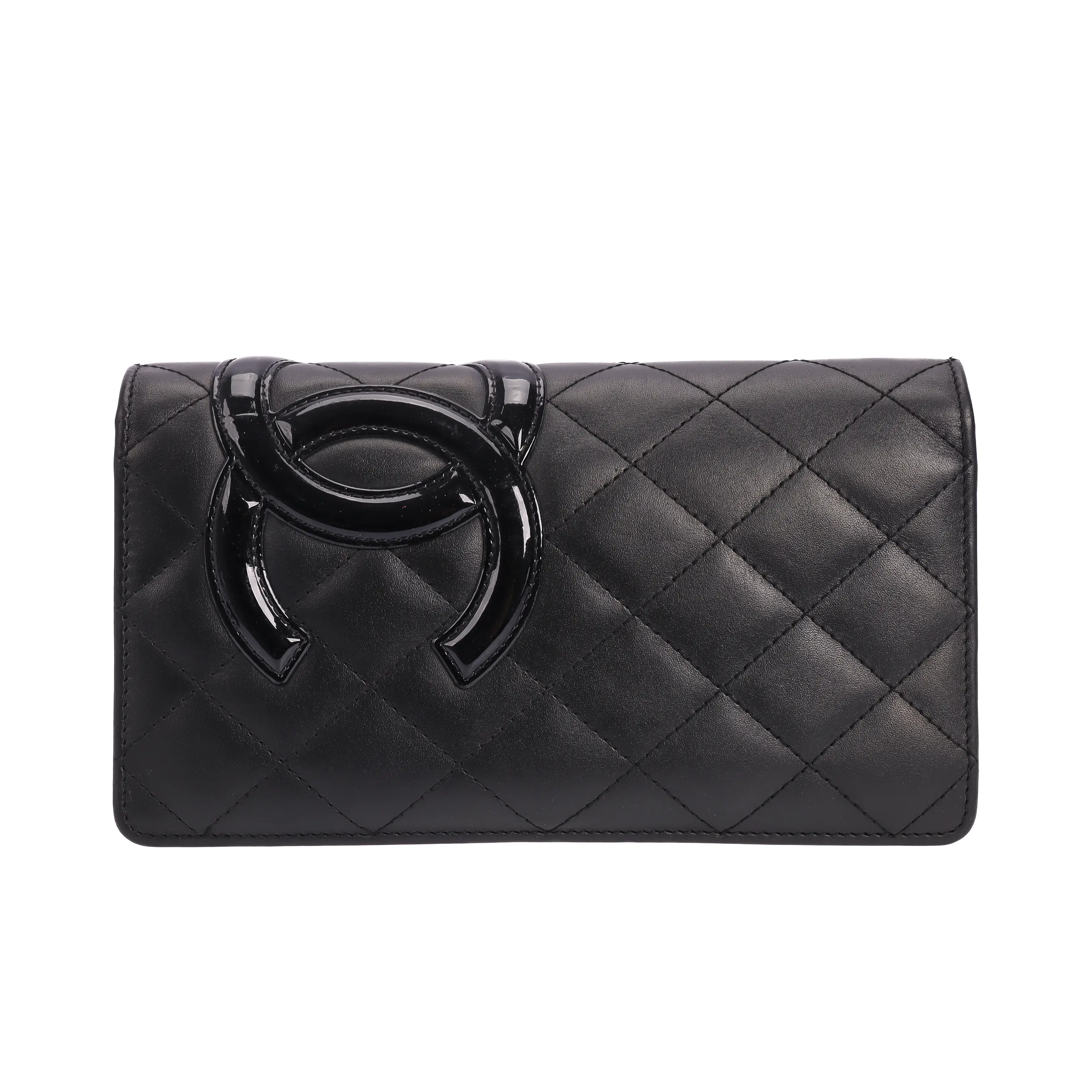 Pre-owned CHANEL Calfskin Wallet Cambon Black 67057763