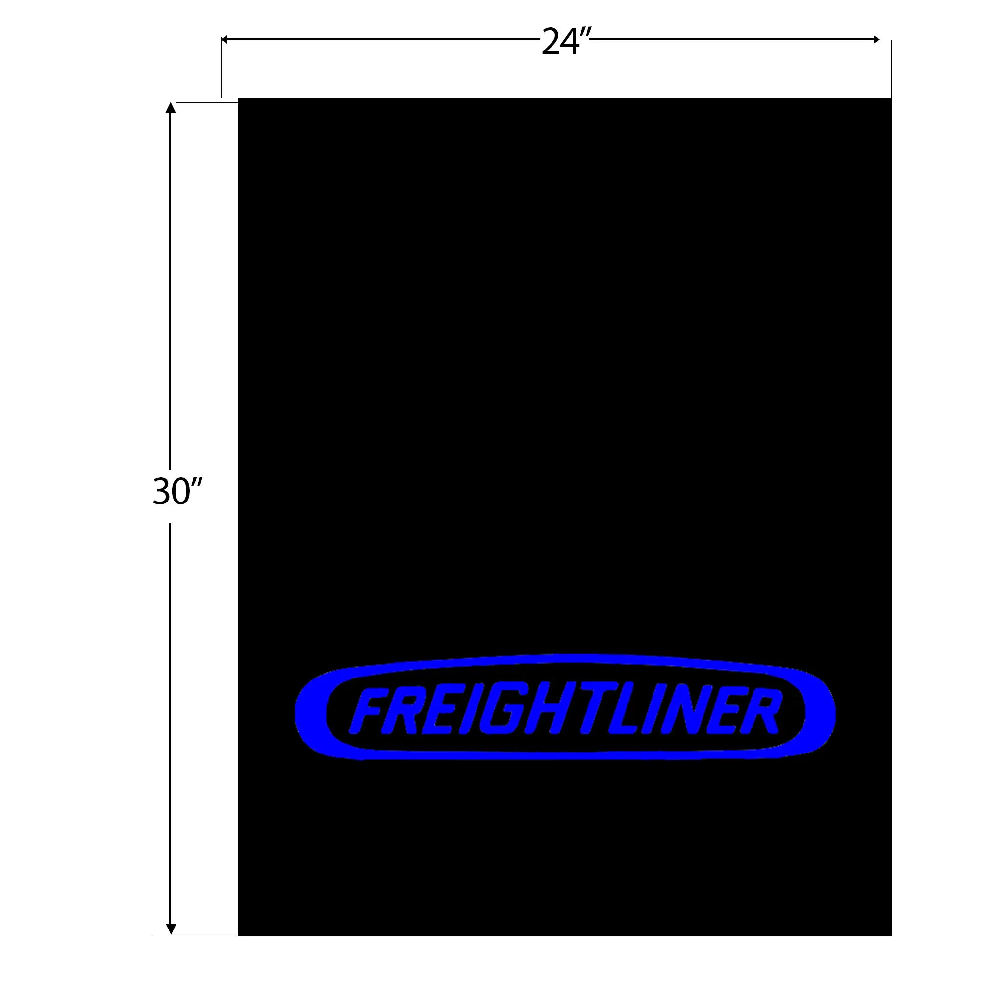 National Truck Parts Freightliner Rubber Mudflaps & Splash Guards, 16x14 inch-24x30 inch Sizes, Available in 3 Colors, Helps Prevent Ice and Mud Buildup