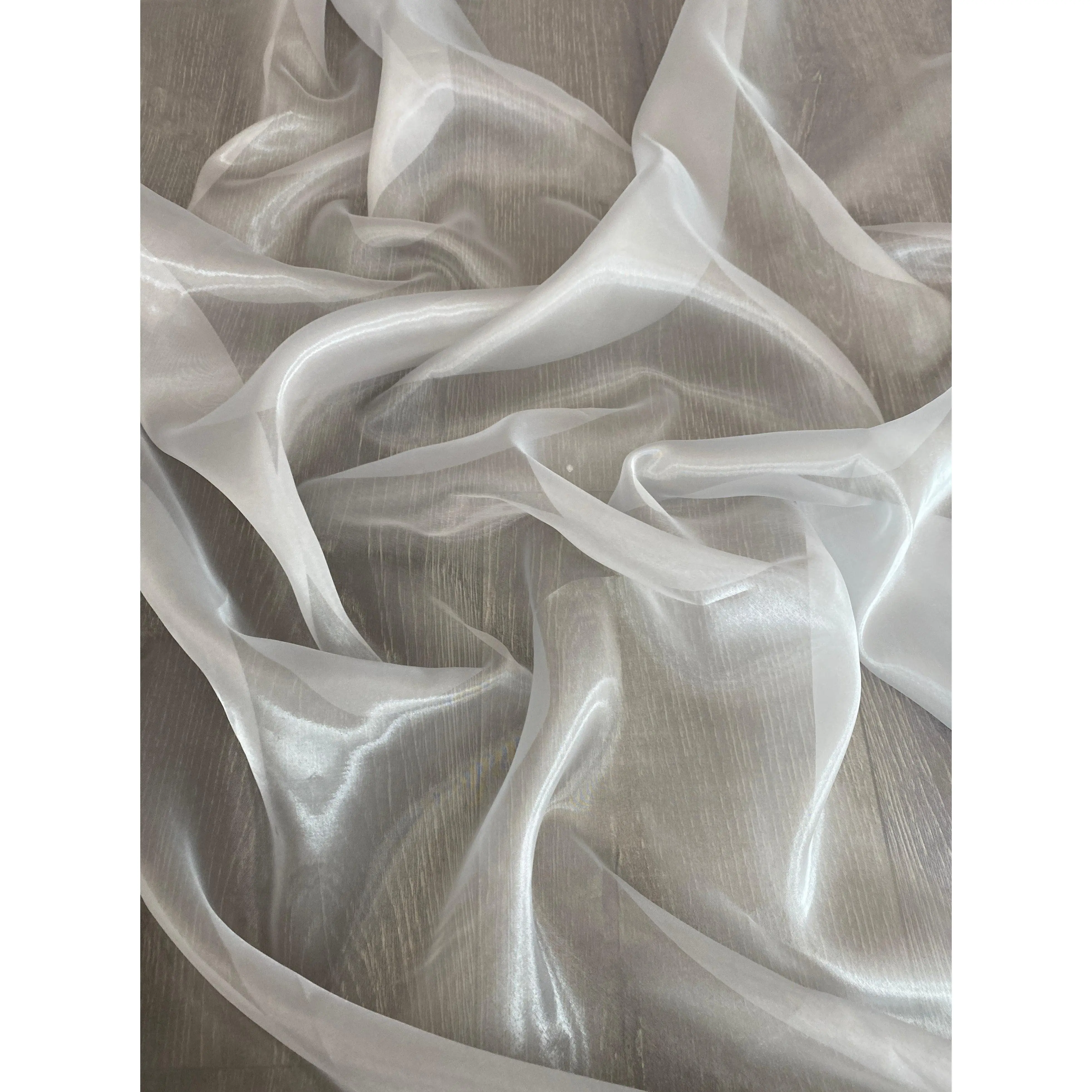 Silver Crystal Organza