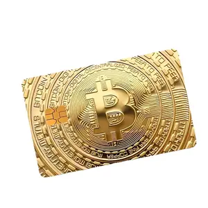 Golden Bitcoin Credit Card Sticker, Ultra-Thin Shiny Matte Feel, Waterproof Scratch-Resistant, Durable for Small Chip Cards, Adhesive Stickers