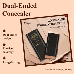 O'CHEAL Dual-Ended Concealer Foundation Stick Flawless Coverage Hydration Lightweight Long-Lasting Portable Makeup for All Skin Tones Blend Cosmetic Moisturizing