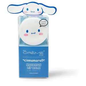 The Crème Shop x Cinnamorol Macaron Lip Balm, Korean Lip Balm with Shea Butter and Vitamin E - Cinnamon Roll