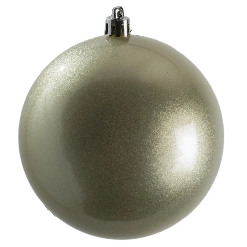 212 MAIN 4 in. Plastic UV-Drilled Limestone Candy Ball Christmas Ornament - Home Ornaments, Room Decor (6 Per Bag)