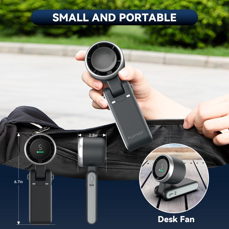 2026 New handheld turbocharged fan rechargeable- 3 IN 1 Turbo Fan, 3 Colour + 5 Gear Wind,4000mAh Battery Operated, 3 IN 1 Hand Fan Rechargeable Portable Rechargeable Pocket Fan, 3 in 1 Foldable & Hanging Neck Fan, Multifunction, Durable, 4000mAh Battery