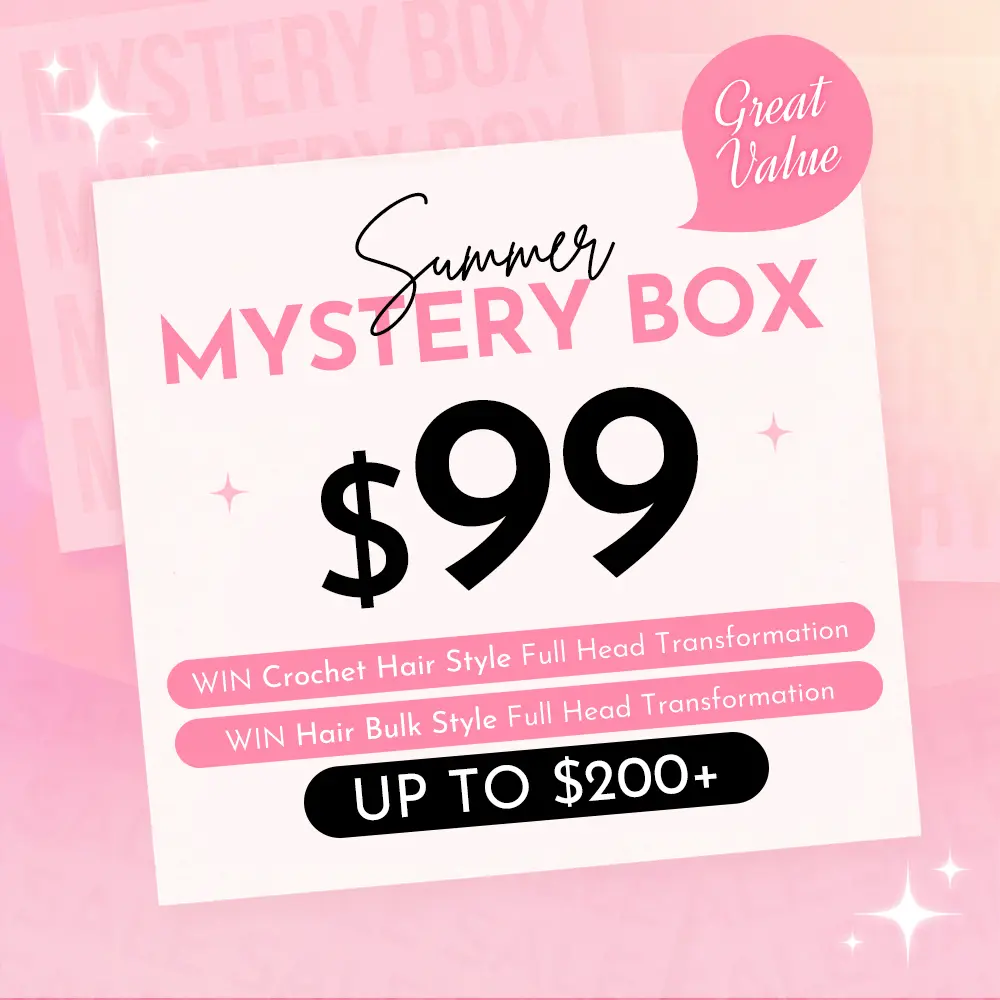 WOWANGEL Summer Hair Mystery Box Miracle Knots Hair, Boho Braids, Wig & Lace Wig Up to $800 Value Surprise Hair 1-3 Items