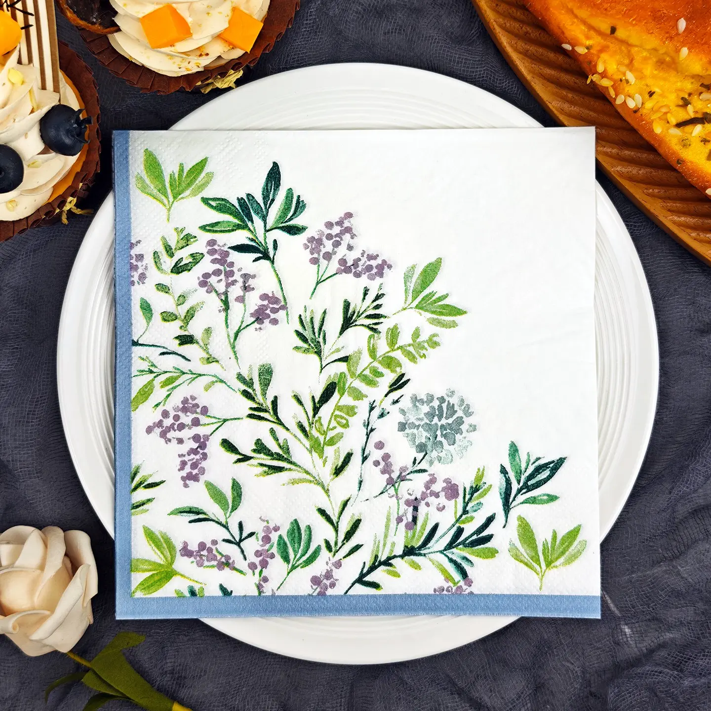 20/50pcs 33*33cm 2ply Watercolor Leaf Print Party Napkins, Disposable Tableware for Themed Parties, Essential for Company Events and Friend Gatherings