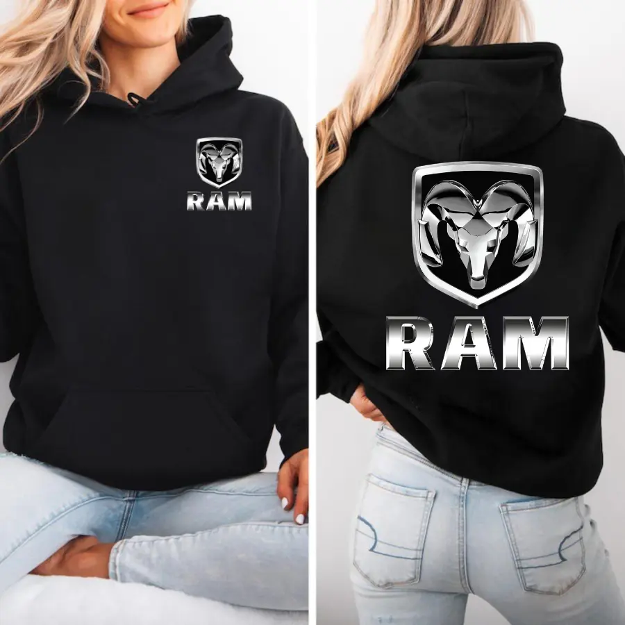 Dodge Logo Graphic Hoodie, Truck Graphic Tee, Unisex Shirt, Men Gift, Men Shirt, Full Size, Full Color