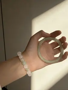 Spring Summer Lucky Bracelet Set, Elegant Marble Pattern Bangle, Perfect Gift Box Included, Ideal Spring Summer Present