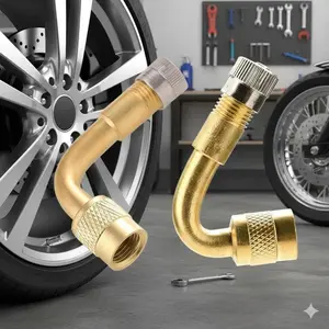 Universal Tire Valve Extender for Cars, Motorcycles, Bikes & ATVs. Tire Maintenance Kit for Easy Pressure Check, Inflation & Outdoor Use. Extends Valve Length, Fits Multiple Valve Types. Essential Portable Tool for Tire Care.