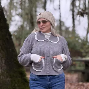 Celeste Lace Quilted Cardigan - Stylish Lace Overlay & Textured Quilted Design for Versatile Wear - Comfortable Fit for Layering