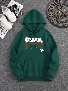 Gothic-Inspired Men's Coordinated Hooded Set Showcasing a Powerful "ETERNAL WRATH" Graphic Print with Bold Lettering and a Distinctive Grunge Aesthetic for Standout Urban Wear