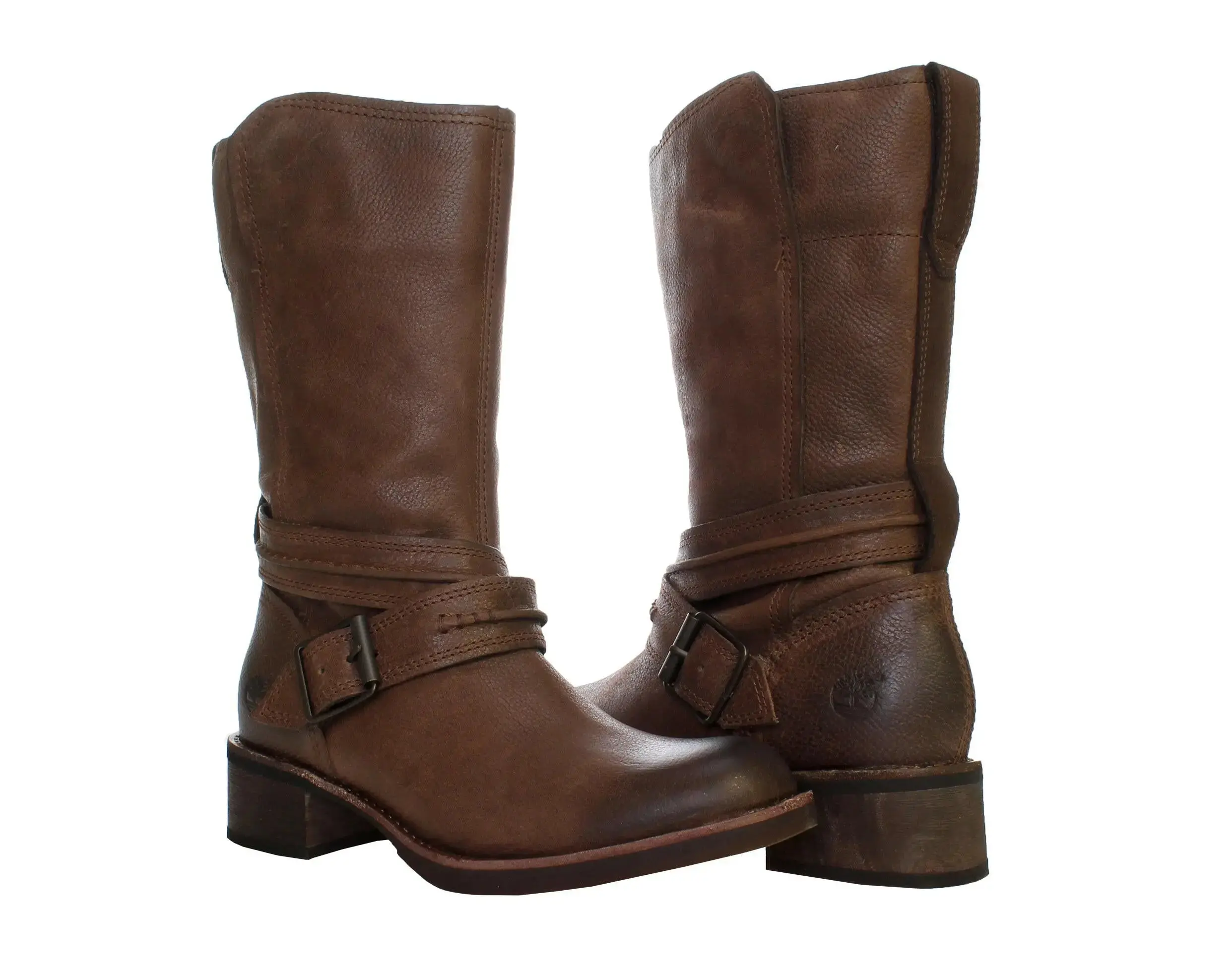Timberland Whittemore Mid Side-Zip Boot in Brown Leather | Women's