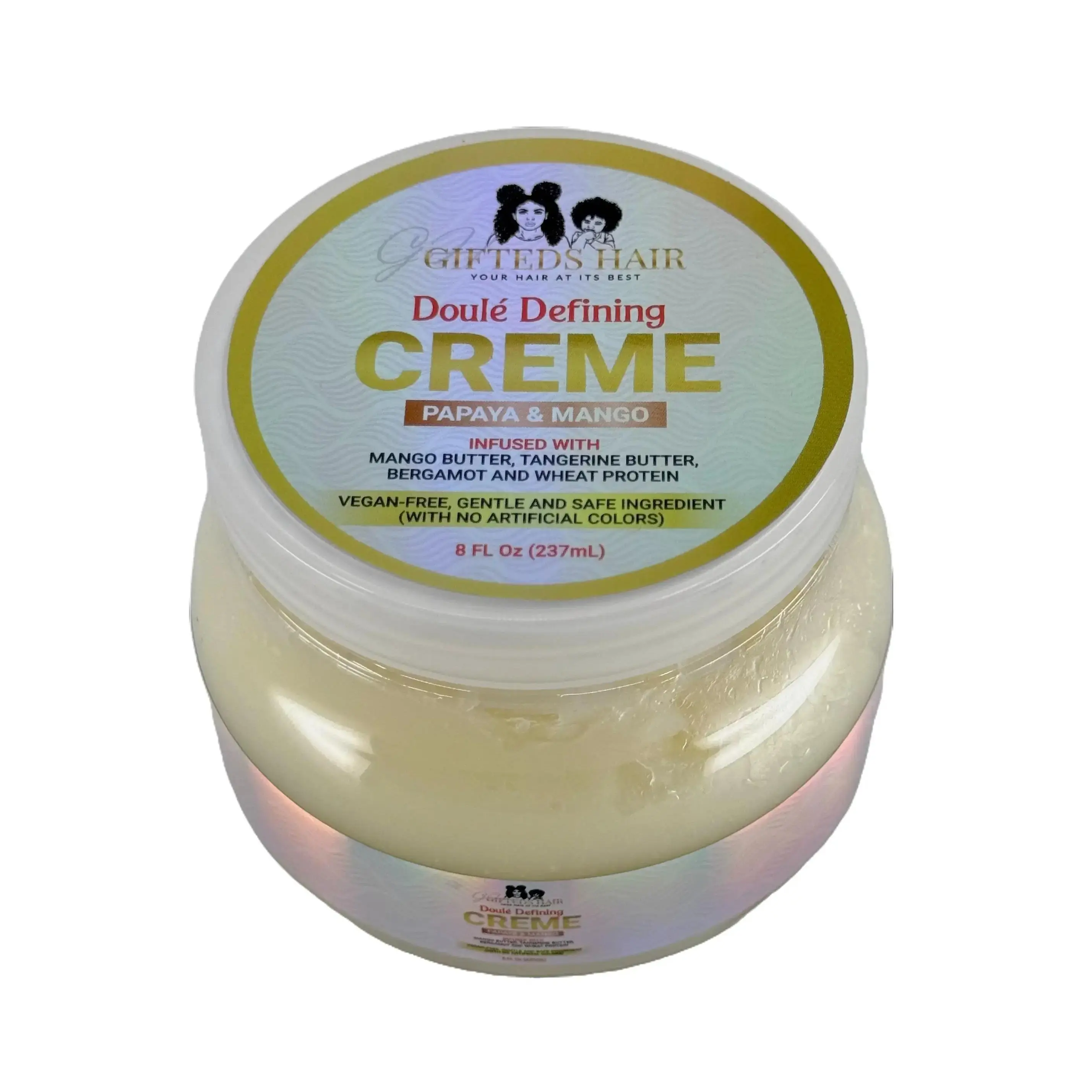 Curl Defining Moisturizing Cream - Tangerine Butter, Natural Oils, 8 fl oz Haircare - Dry Hair, Frizz Control, Long Hold, Creamy Curl Mousse-Infused, Anti-Frizz Leave-In Treatments GIFTED COSMETICS WE USE OUR GIFTS TO EXPRESS