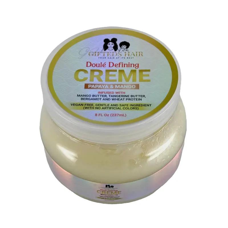 Curl Defining Moisturizing Cream - Tangerine Butter, Natural Oils, 8 fl oz Haircare - Dry Hair, Frizz Control, Long Hold, Creamy Curl Mousse-Infused, Anti-Frizz Leave-In Treatments GIFTED COSMETICS WE USE OUR GIFTS TO EXPRESS