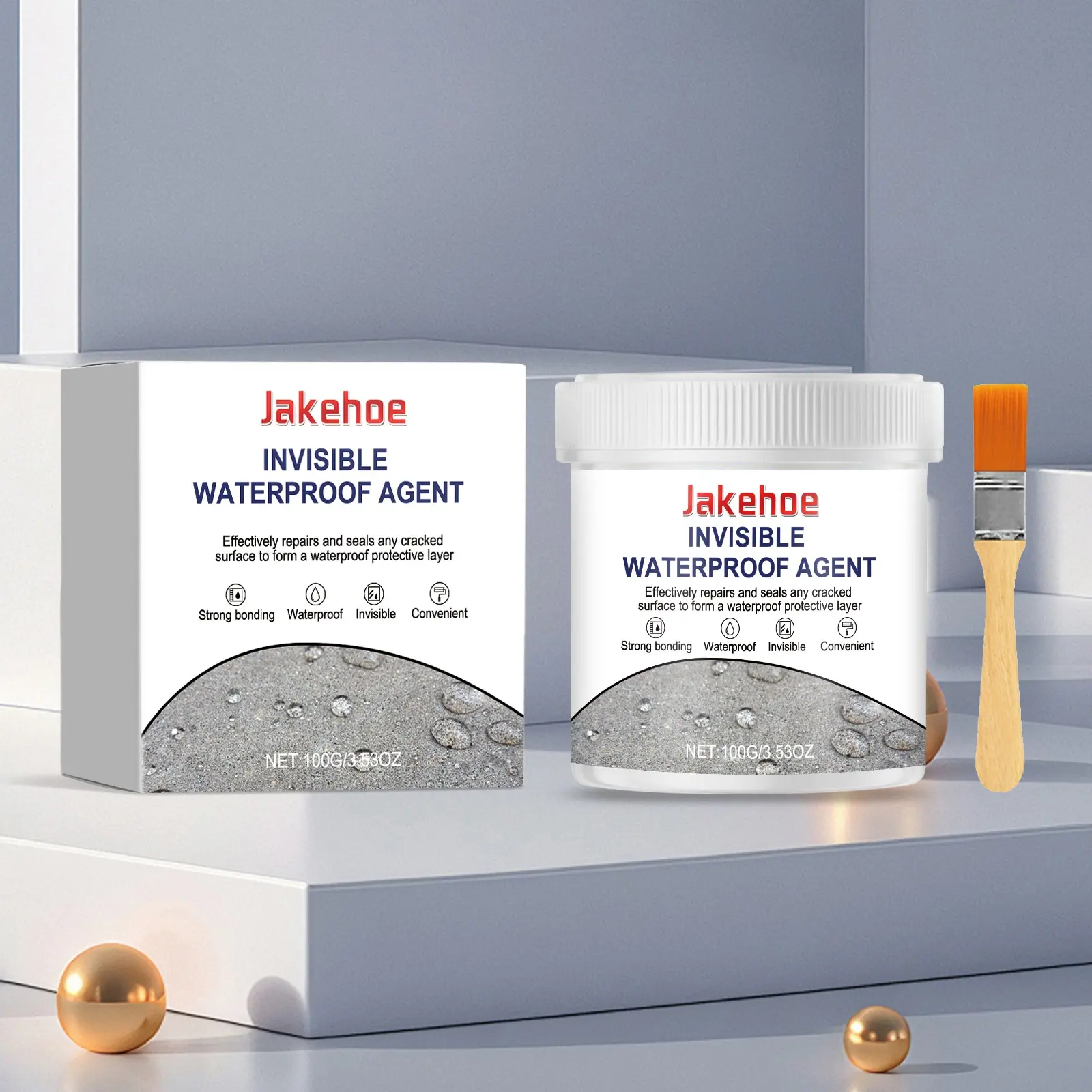 Jakehoe Invisible Waterproof Sealant, Window Sill Bathroom Water Proof Coating, No Brick Breaking Glue, Leakproof Waterproof Agent