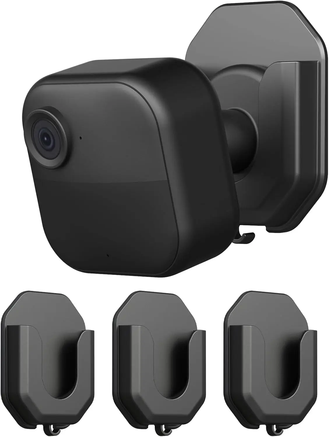 3-Pack No-Drill No-Screw Adhesive Wall Mount Bracket for Blink Cameras - Compatible with Blink Outdoor 4, Outdoor 2K+, Mini 2K+, Mini 2