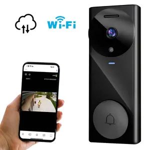 Smart Wireless Video Doorbell Camera,1080P Wireless Security Camara,Night Vision,2.4G WiFi,AI Human Detection Instant Alert,Simple Installation and Rechargeable Battery,Cloud Storage,2-Way Audio,Outdoor Surveillance