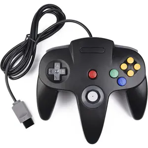 N64 Classic Controller, Retro N64 64-bit Remote Gamepad Joystick for N64 Console Video Game System (Black)