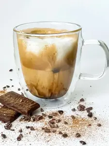 Marcel Ardani 12 oz Double Wall Glass Cup with Handle – Insulated, Durable & Condensation-Free