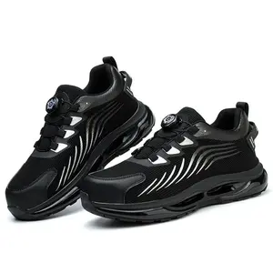 Steel Toe Shoes for Men Women Composite Toe Work Sneakers Indestructible Safety Tennis Shoes Lightweight Breathable Construction Sneakers Puncture Proof Air Cushion Ergonomic Design