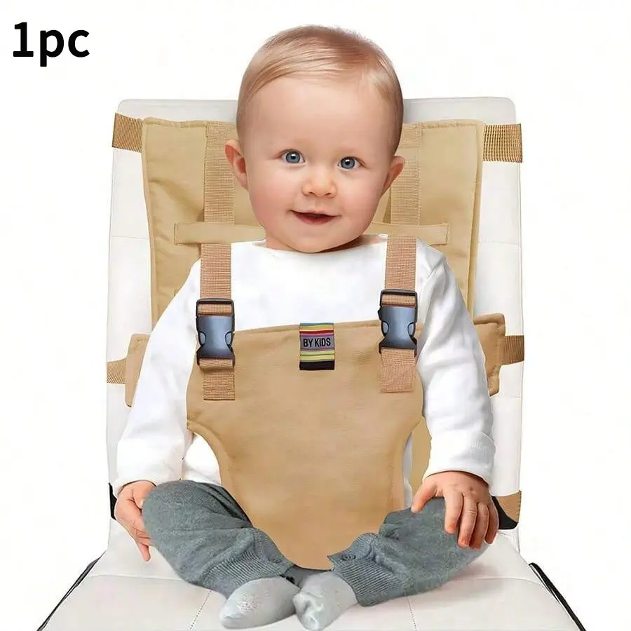 1pc Baby Portable High Chair Safety Belt, Adjustable Wide Design, Foldable Fabric Seat, Travel Safety Harness, Toddler Harness, Fall Prevention Strap