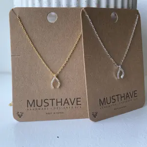 Pavé Wishbone Necklace