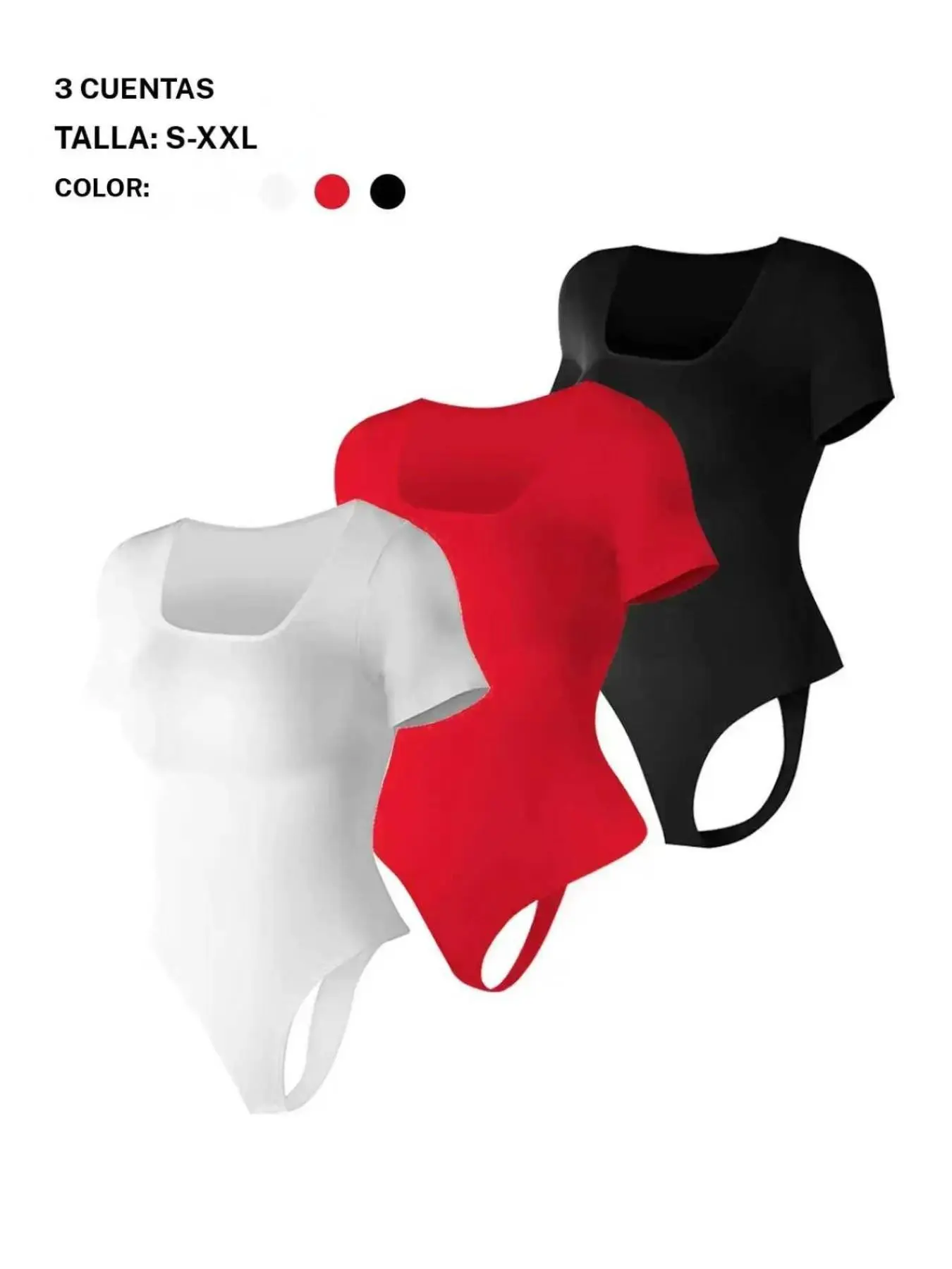3-Piece Set Multi-Color Women's Elegant Solid Color Bodysuit, Abdominal Control Bodysuit, Butt Lifting Shapewear, All Seasons Ladies Shapewear, Compression Bodysuit, Underwear